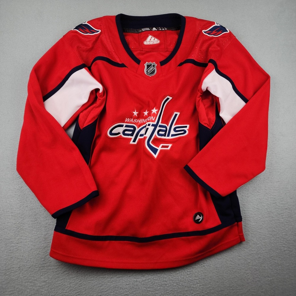 Washington Capitals Jersey Boys Large Red NHL Hockey Adidas Blank Sweater Youth